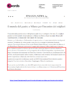 211024 FINANZANEWS24.IT World Pastry + Tiramisù